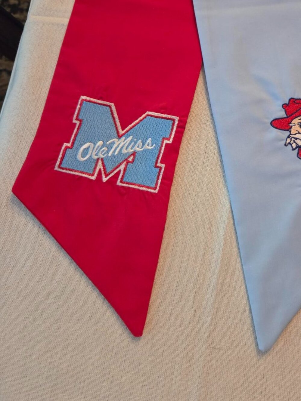 Two-tone Ole Miss wreath sash--$30, plus shipping